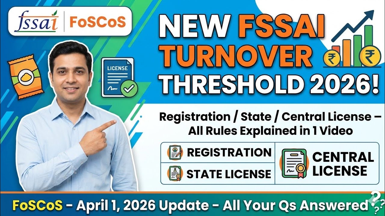 New FSSAI Turnover Thresholds 2026: All Questions Answered in 1 Video! License Guide@fssai_india