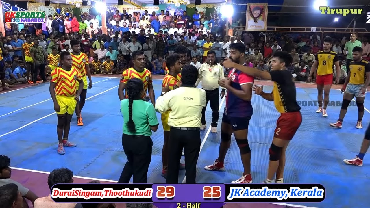 Final 🔥| Duraisingam Thoothukudi Vs JK Academy Kasaragod Kerala | South India Kabaddi Match Tirupur
