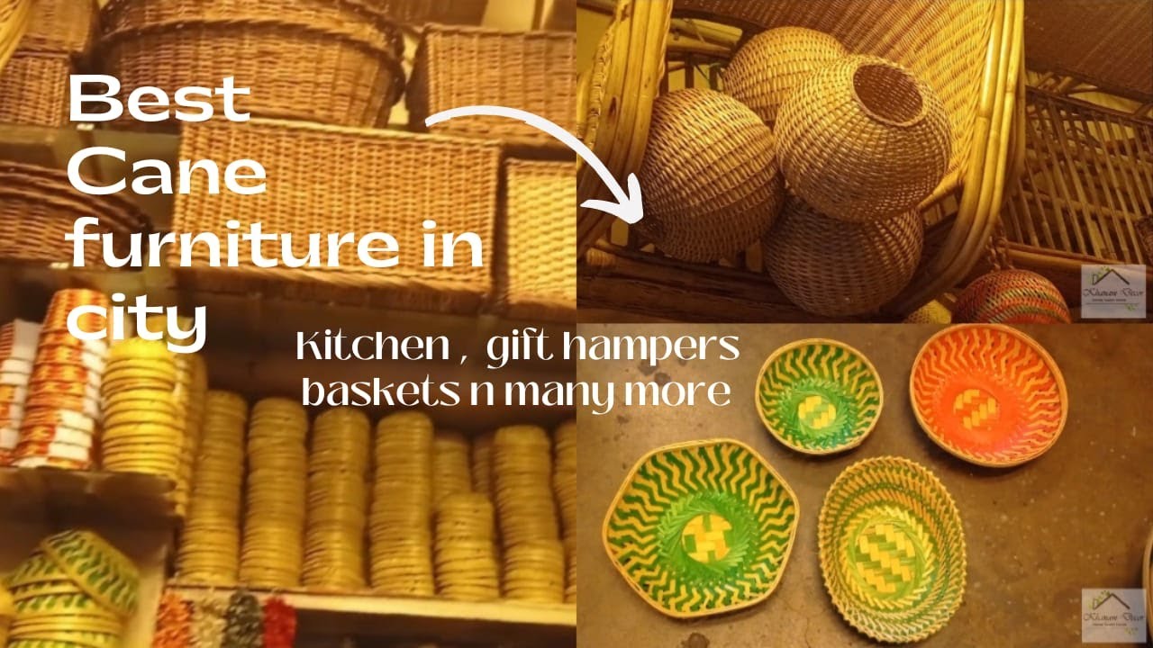 Best CANE furniture in Bangalore || kitchen and gift hammers basket ||
