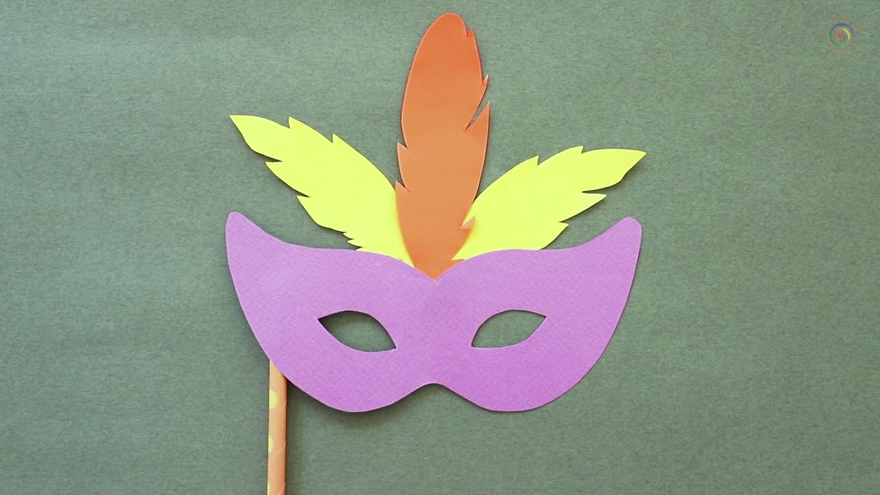 Comment faire un MASQUE en papier, bon Carnaval! How to make a paper MASK, happy Carnival!