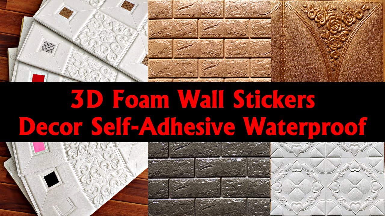 3D Foam Wall Panel Sticker Waterproof | 3d foam sheets | 3d bricks sheet in Pakistan 2021