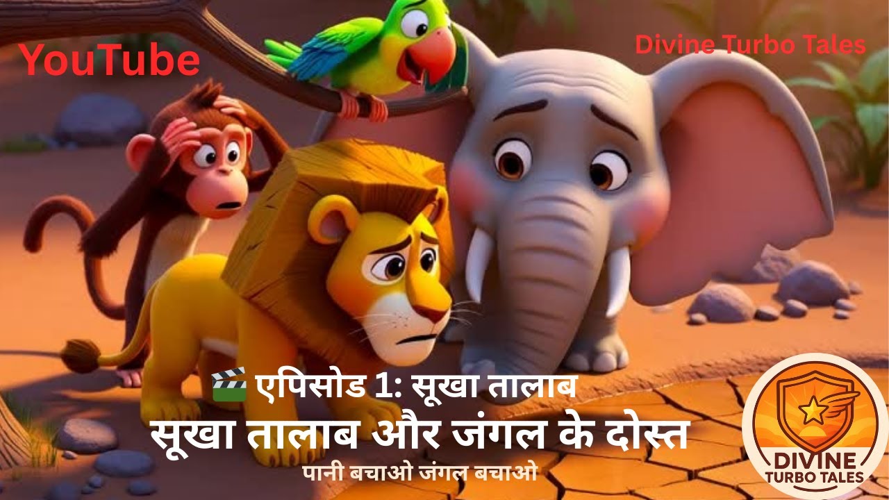 सूखा तालाब और जंगल के दोस्त | Kids Hindi Kahani | Save Water Story |  पानी बचाओ जंगल बचाओ 🌿 |