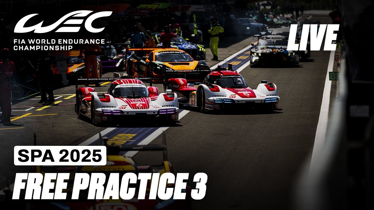 LIVE Free Practice 3 (English) I TotalEnergies 6 Hours of Spa 2025 I FIA WEC