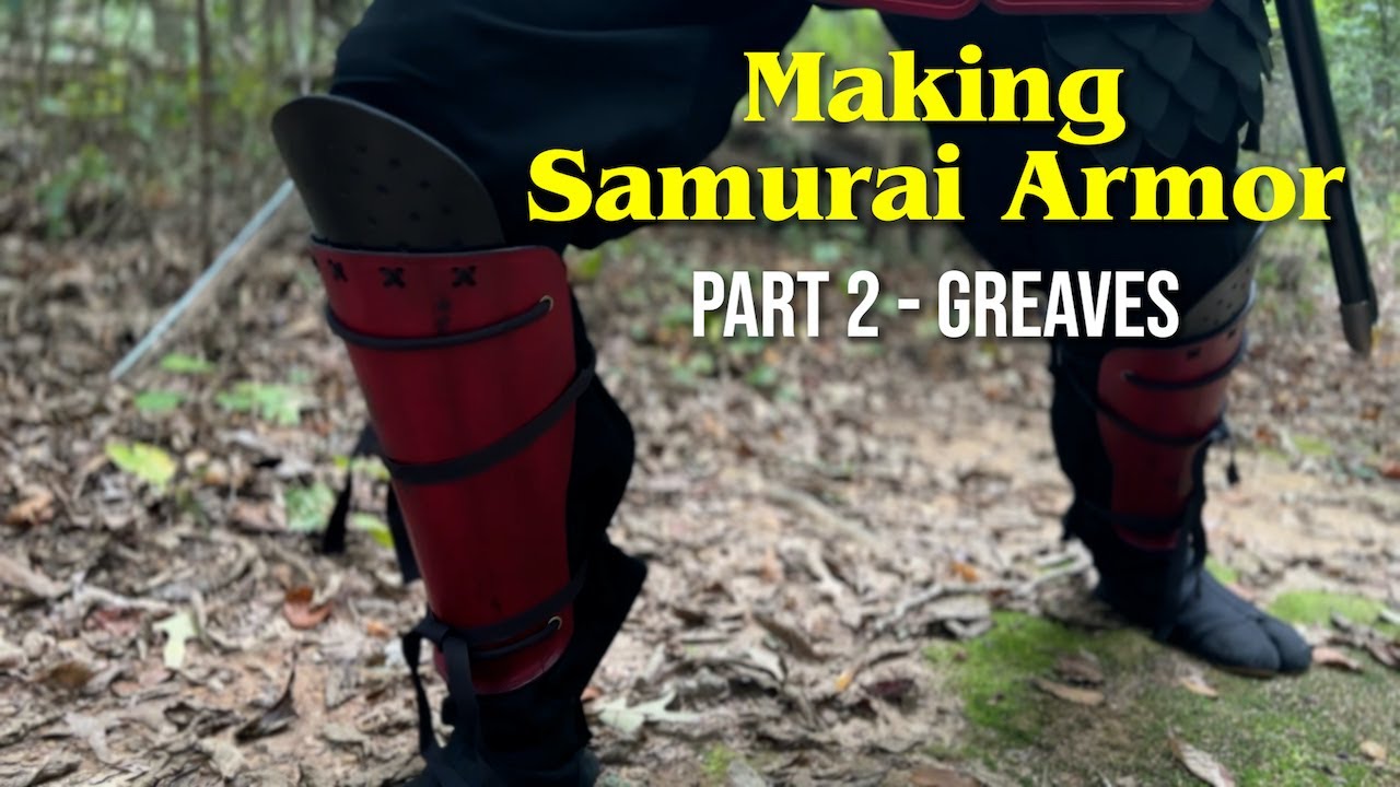 Making Samurai Armor Part 2 - Greaves (leg armor)