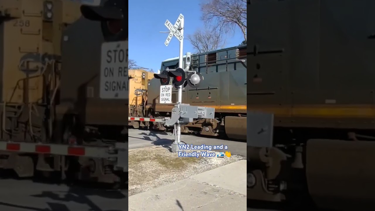 CSX Manifest Train led by 258 and a Wave from the Crew at St Joseph Michigan