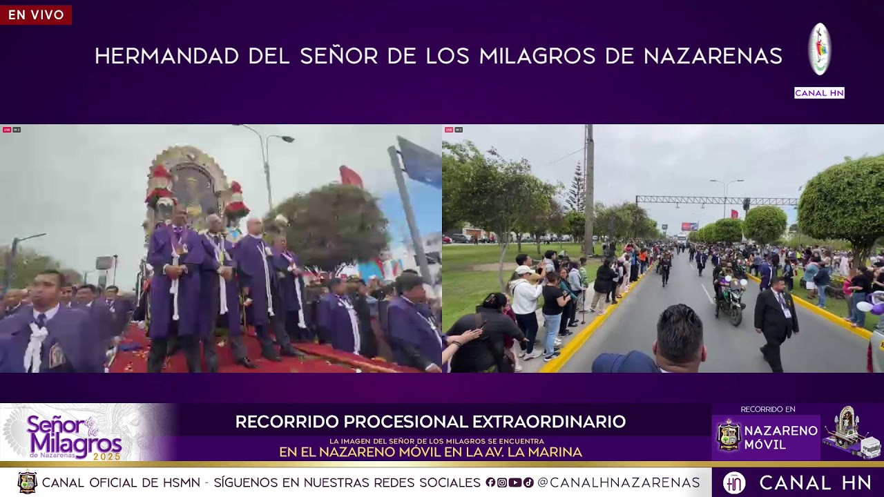 RECORRIDO PROCESIONAL EXTRAORDINARIO DEL SEÑOR DE LOS MILAGROS 2025 – DOMINGO 26 DE OCTUBRE DE 2025