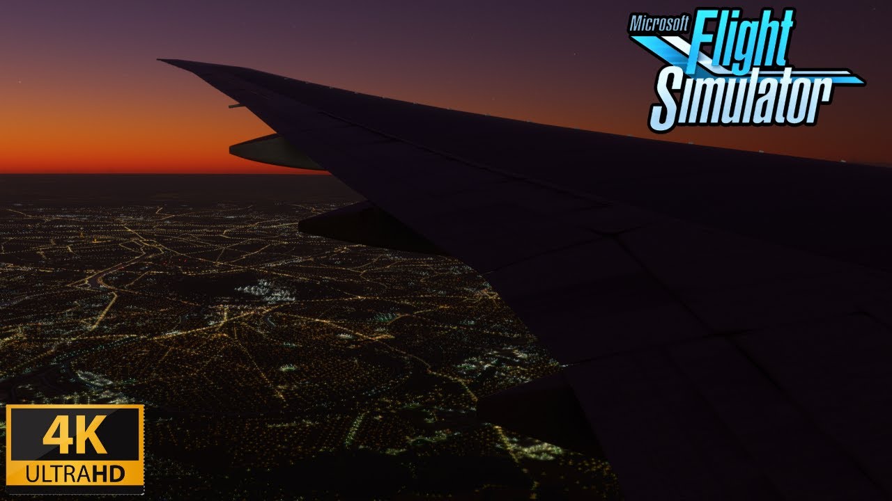 (4K) Sunset Landing at Paris 777-300er Landing | Microsoft Flight Simulator 2020 | ULTRA REALISM