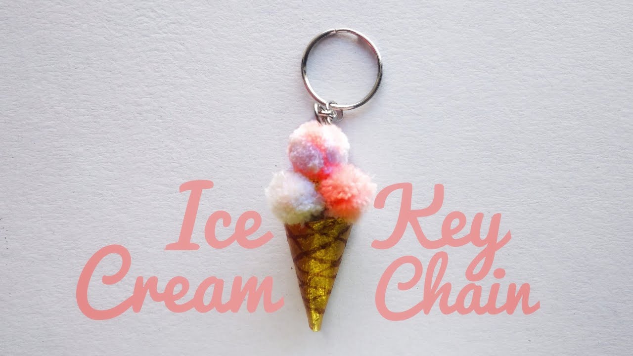 Homemade Key Chain | DIY Ice Cream Key Chain | DIY Miniature Ice Cream