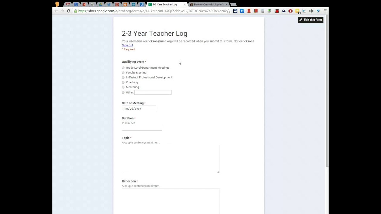 2nd and 3rd year teacher log