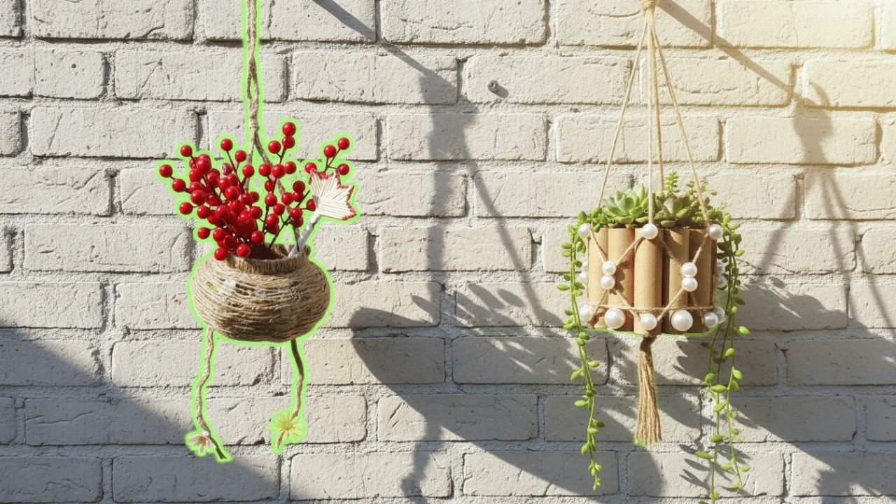 🛑 Stop Buying Decor! $1 DIY Hanging Basket HACK | Easy Home Craft from Trash ♻️ | DIY DECOR