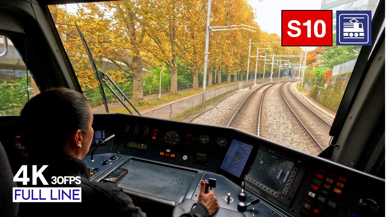 🇨🇭 Cab Ride S-Bahn Zürich (S10) Driver's POV  | Zürich Hauptbahnhof - Uetliberg [4K]