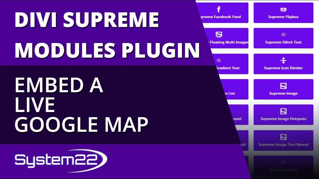 Divi Supreme Modules Embed A Live Google Map 👍