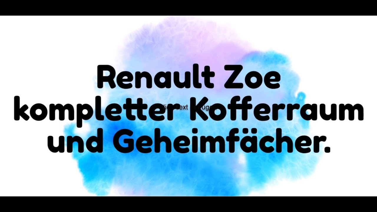 Ein Geheimversteck im Renault Zoe Kofferraum! Exakte Maße und Kniffe. Los gehts.