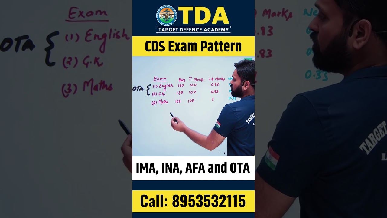 CDS Exam Pattern | CDS  Exam Pattern 2025 | OTA and IMA Exam Pattern Explained