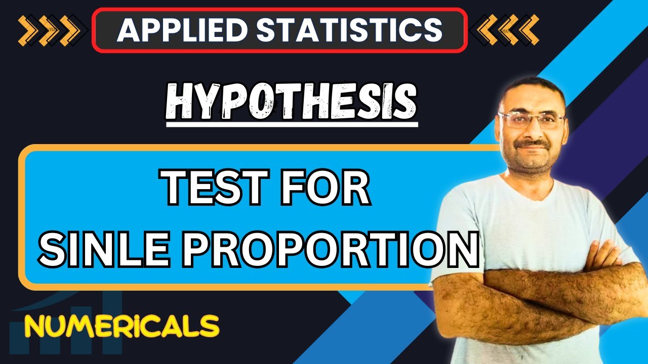Test for Single Proportion | Hypothesis | Applied Statistics | Btech | B.com | BCA | BBA | BSc