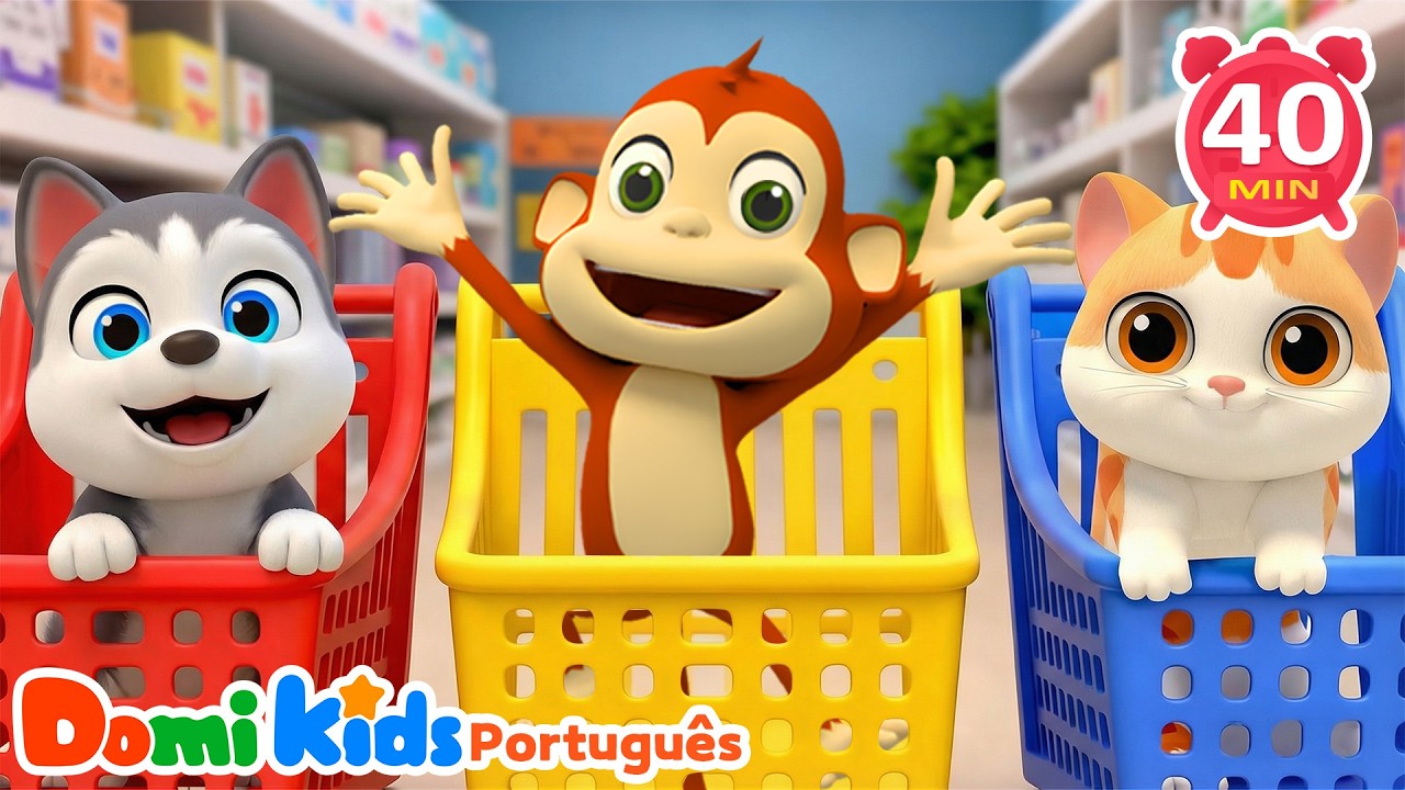 Dez no Carrinho 🛒| Canções Populares Infantis | Domi Kids Festa dos Animais