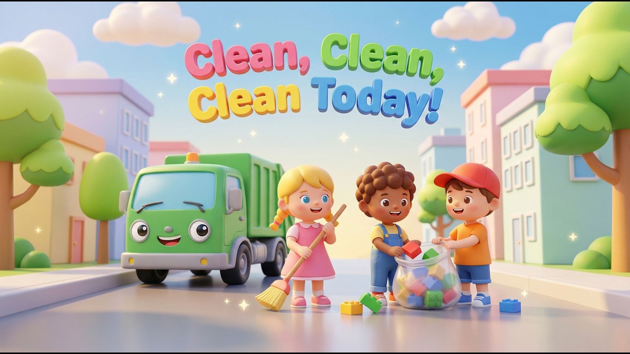 Clean, Clean, Clean Today! 🧼♻️ | Happy Clean City Song for Kids