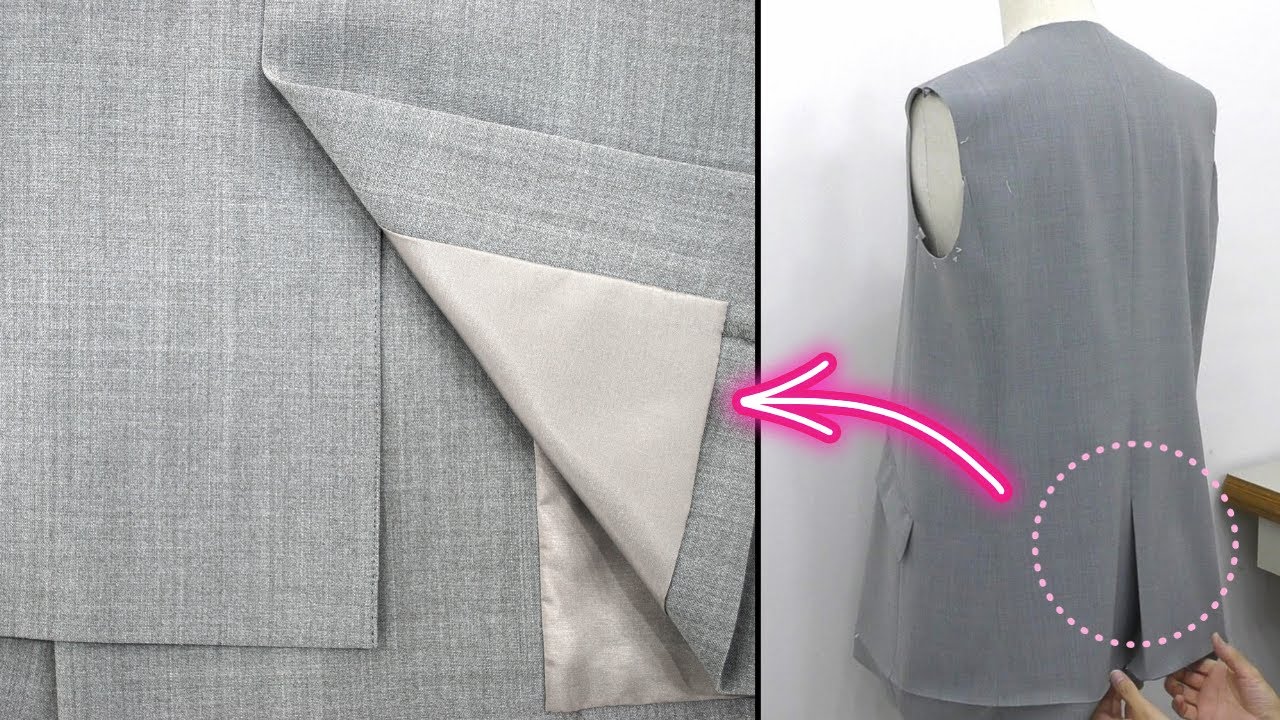 Easiest and quicker way to sew a Back Vent for a Jacket