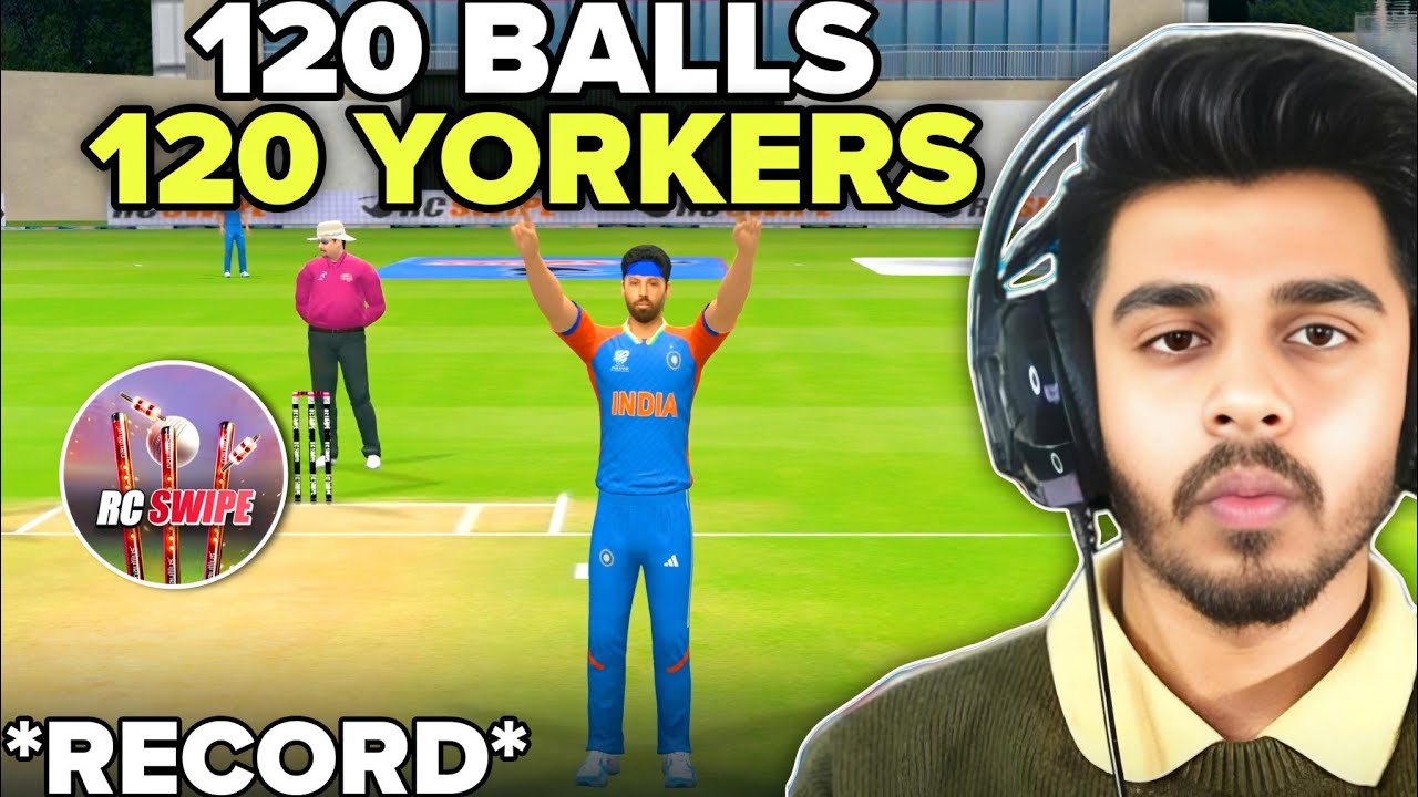 😮120 BALLS 120 YORKERS First Time Ever In Histroy | India vs Aus - Real Cricket Swipe