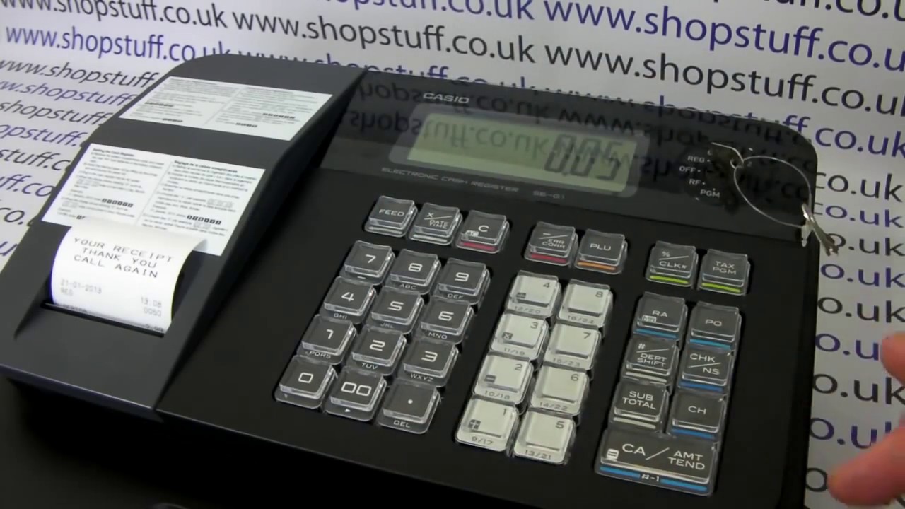 How To Use The Casio SE-G1 / SES700 / PCR-T273 / SM-T274 Cash Register