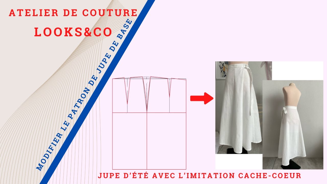 Jupe d'été avec l'imitation cache cœur