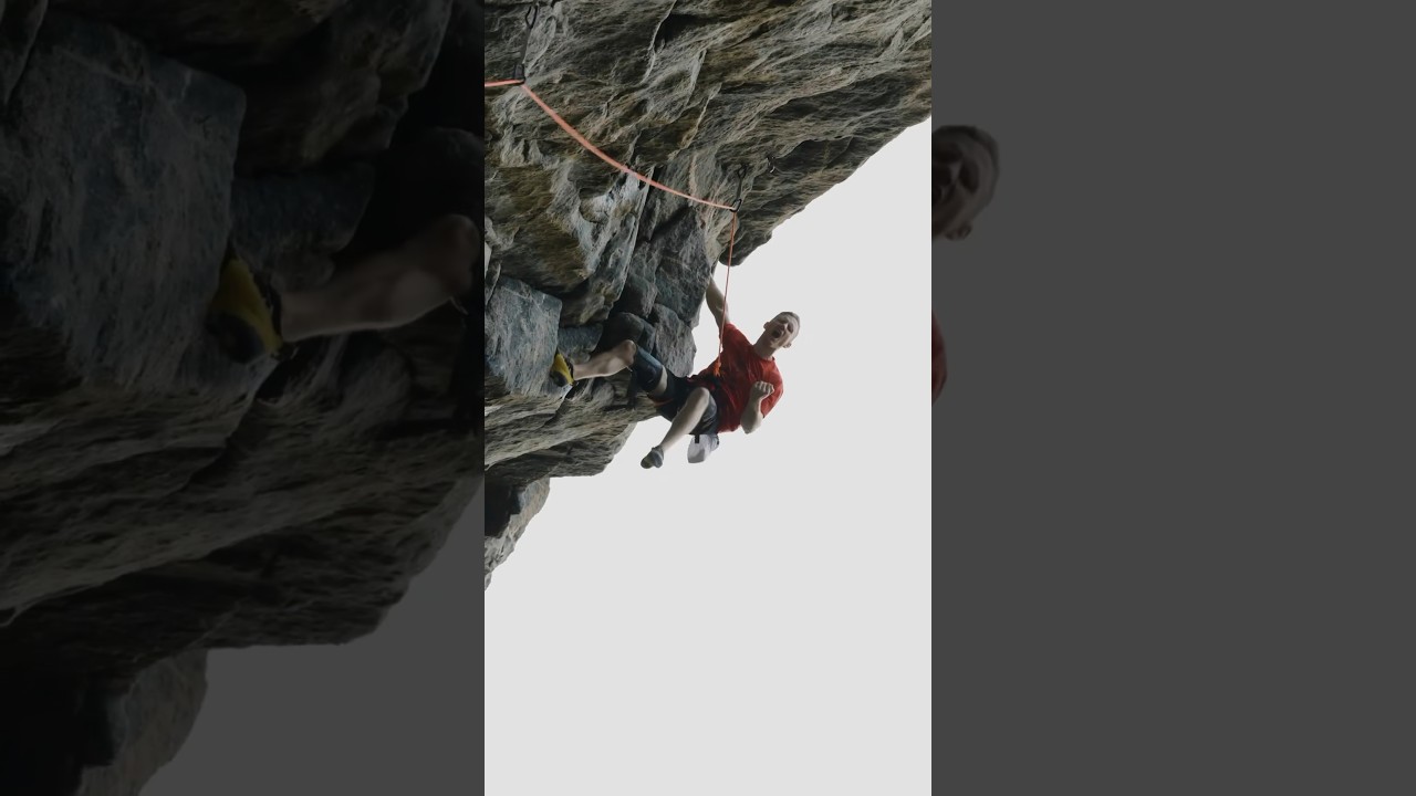 The final moves to the top of B.I.G. (9c) 🔒🔥 / @JakobSchubertClimbing