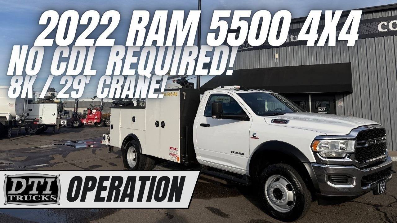 2022 Ram 5500 4x4 Mechanics Truck, 8,000 Lbs. Crane With 29' Reach!
