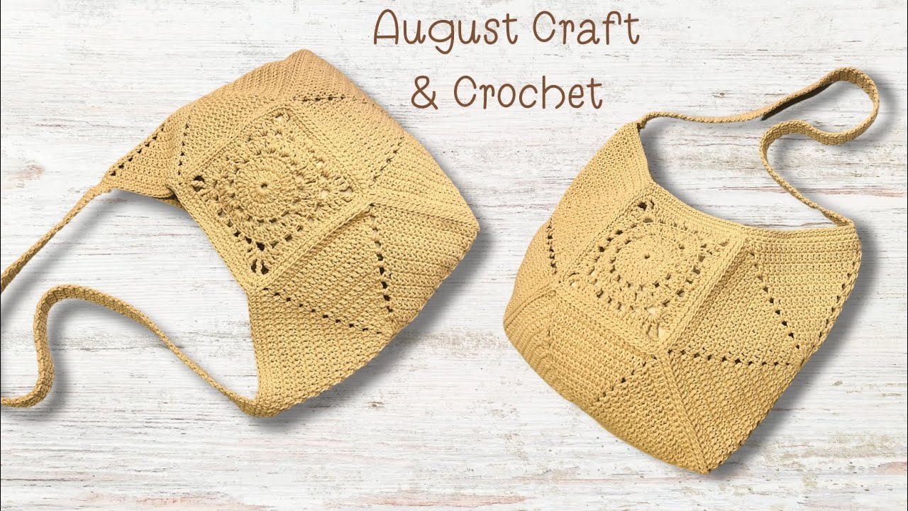 How to make a simple crochet bag in a bohemian style. Easy but beautiful. August Craft & Crochet.