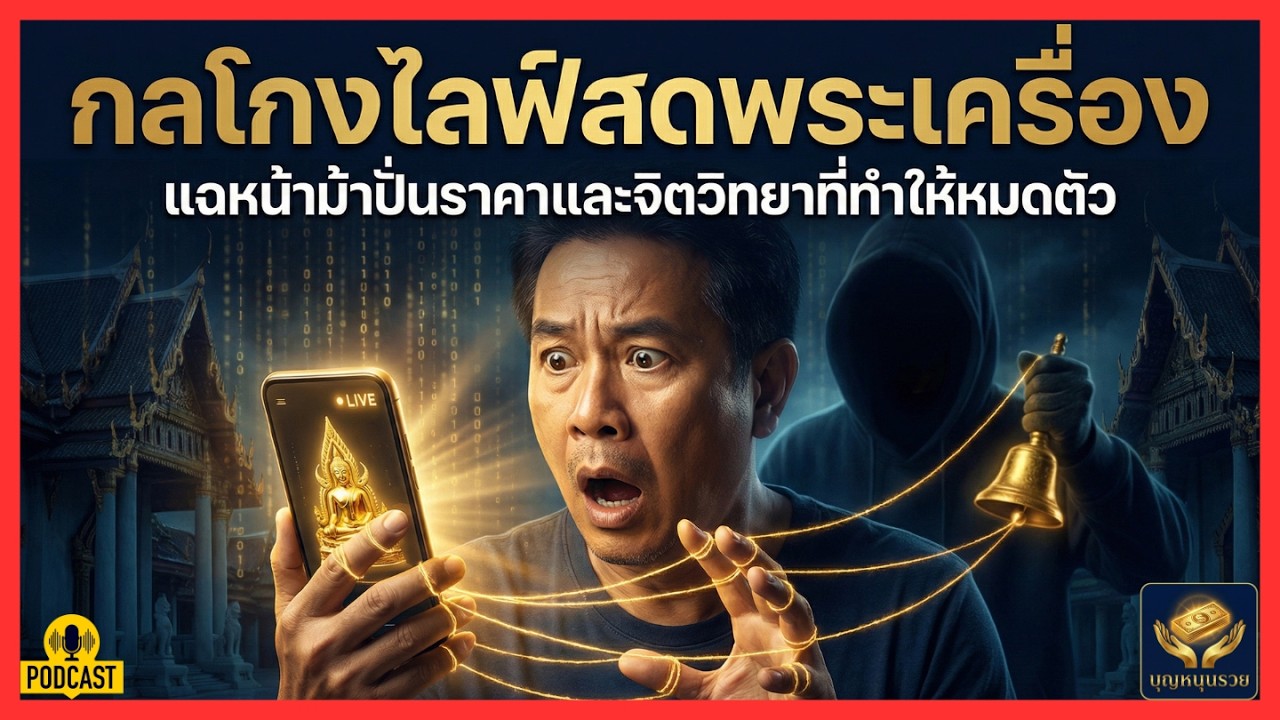 แฉยับ! กลโกงไลฟ์สดเช่าพระ หน้าม้าปั่นราคา และจิตวิทยาที่ทำให้คุณหมดตัว | บุญหนุนรวย