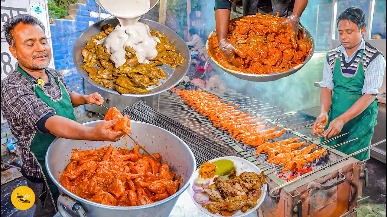 Famous Zaika Ka Train Size Biggest Griller Wala Tandoori Chicken Rs. 120 l Yamuna Nagar Street Food