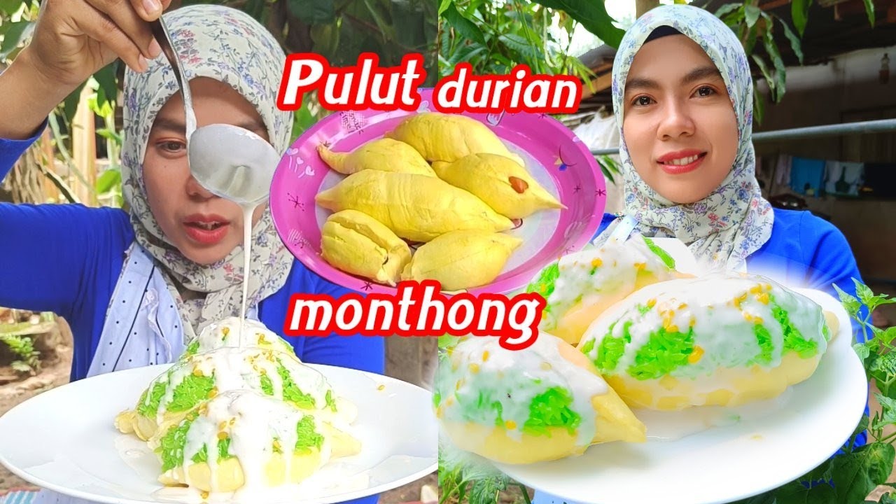 durian monthong masuk pulut cuwah santan pekat2 sedap laaa#pulutdurian#resepithai#makananthai