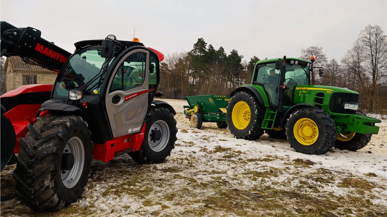 JOHN DEERE 6930 PREMIUM🦌/MANITOU🔥 WTOPA😨!? ROZSIEWANIE WAPNA 2023