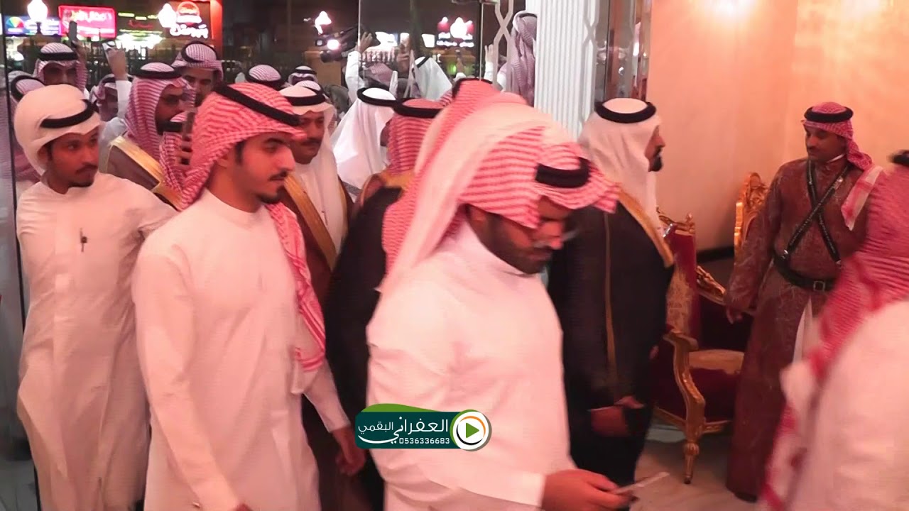استقبال قبيلة عتيبه عند قبيلة جهينه في حفل الشيخ طلال بن غنيم تكريما لمشائخ وأعيان قبيلة عتيبه