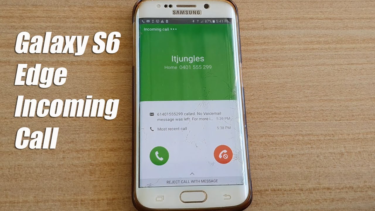 Galaxy S6 Edge Incoming Call and Over the Horizon Ringtone