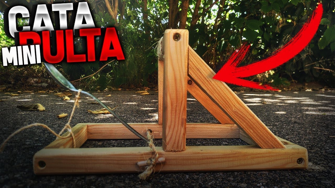 COMO HACER UNA MINI CATAPULTA MEDIEVAL !!!!!!!