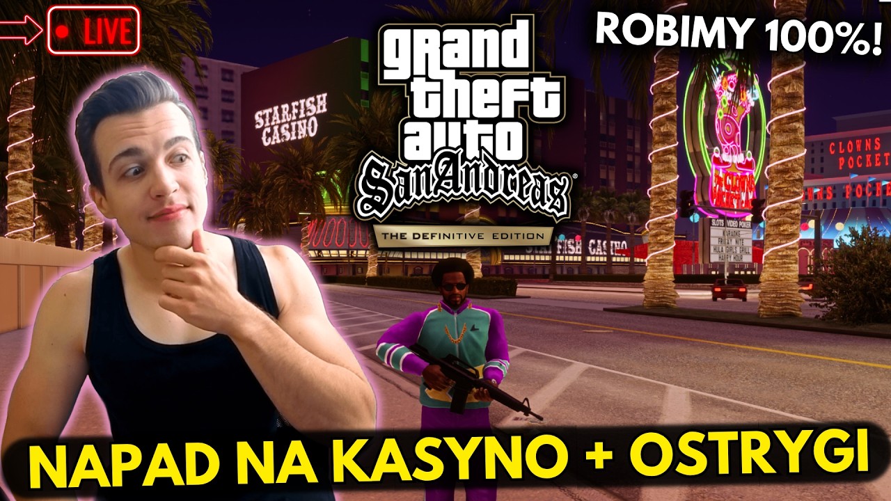 GTA San Andreas 🌴 NAPAD NA KASYNO i ZBIERANIE OSTRYG | NA 100% #10