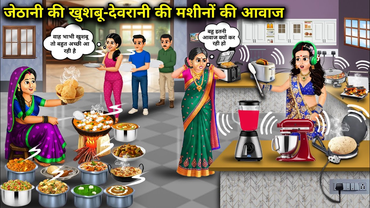 जेठानी की रसोई में खुशबू-देवरानी की रसोई में मशीनों की आवाज |The fragrance of the sister-in-law the.