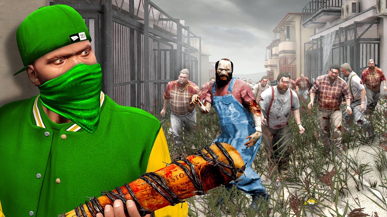 Gang vs Zombies in GTA 5!