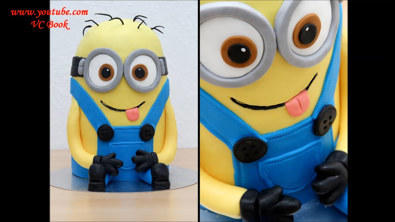 Торт Миньон из мастики 3д торт | Украшение тортов | Minion Cake