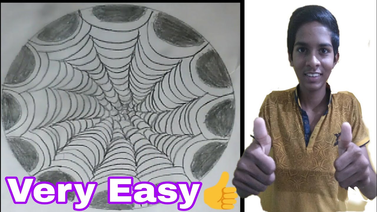 How to make 3D deep hole with pencil easy? 😯😯😯