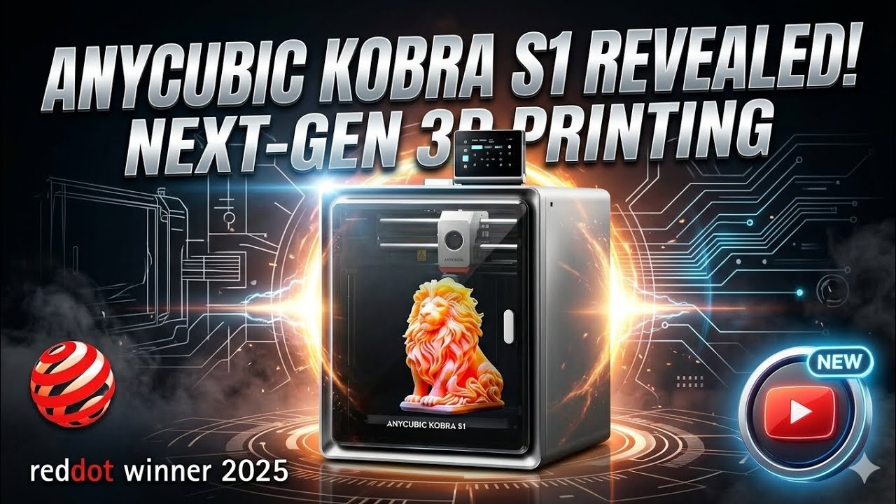 3IDEA Kobra S1 3D Printer Only, 600mm/s High Speed Printing and Full Auto Leveling, 