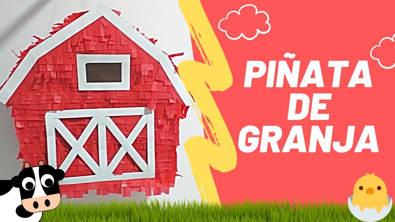 COMO HACER PIÑATA DE GRANJA FÁCIL. DIY