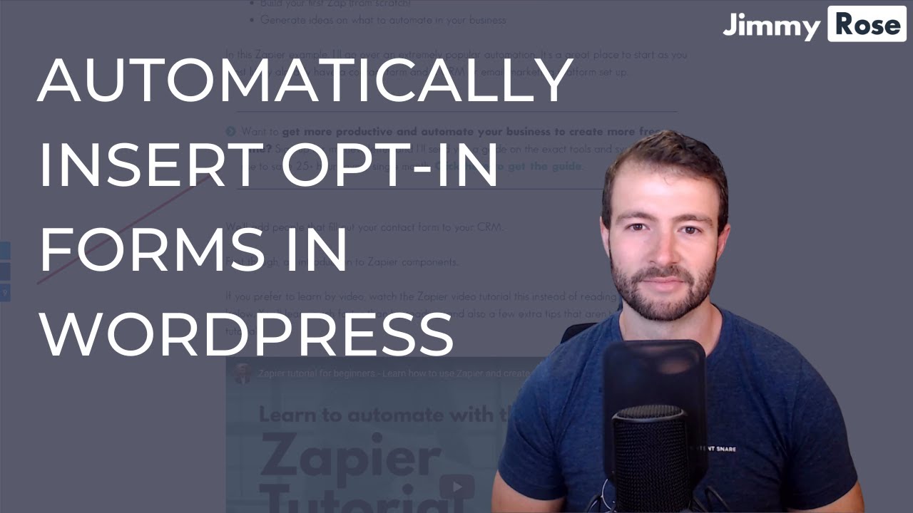 Automatically insert opt in forms into WordPress posts