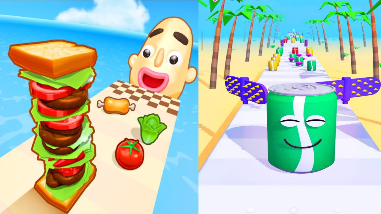 Sandwich Runner Vs Juice Run New Update All Levels Gameplay Android Ios 
