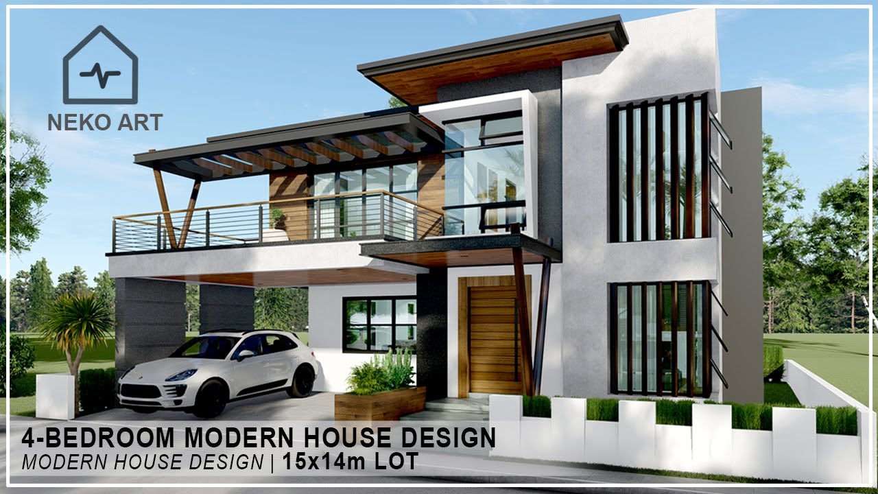 EP-64 | 2 STOREY 4 BEDROOM MODERN HOUSE DESIGN (210 sqm LOT) - Modern House Design | NEKO ART
