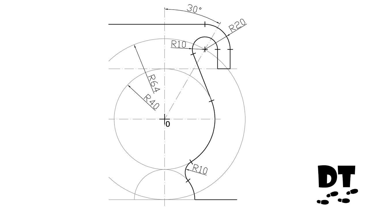 Tangencias desde cero – Ejercicio 27 | Dibujo Técnico paso a paso