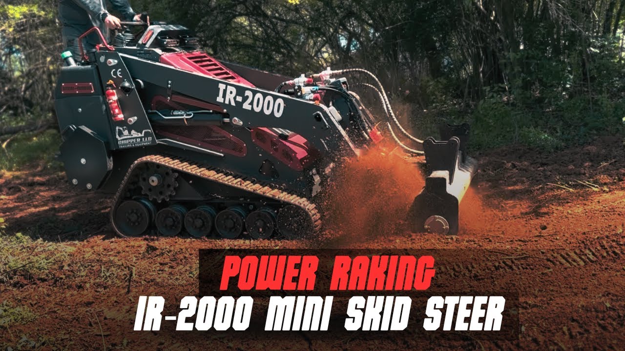 Power Raking with the Iron Rhino IR-2000 Mini Skid Steer