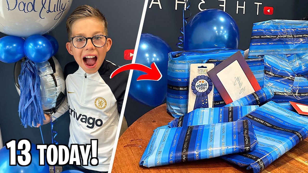 Giving my SON 13 GIFTS on his 13th BIRTHDAY! *RALPHS A TEENAGER*