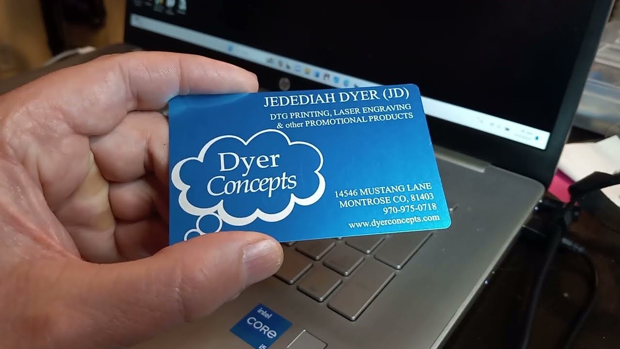Crafting Custom Business Cards with our OMTech 50W Fiber laser | Dyer Concepts