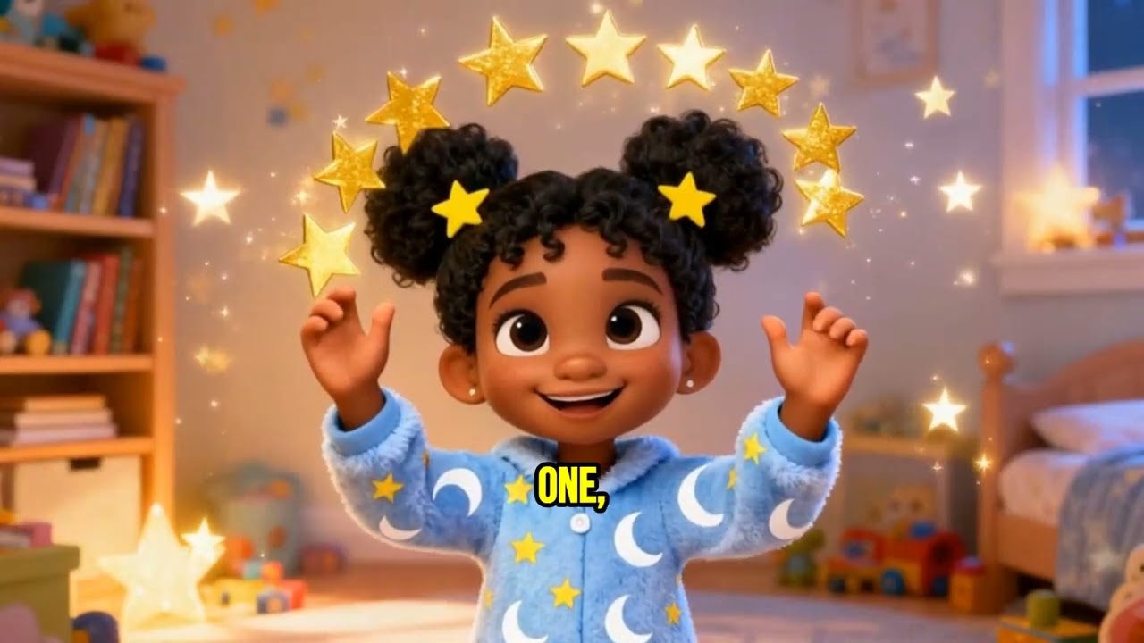 Twinkle Twinkle Little Stars ⭐ | Count to 10 | Bedtime Song for Kids